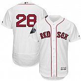 Red Sox 28 J.D. Martinez White 2018 World Series Flexbase Player Number Jersey Dzhi,baseball caps,new era cap wholesale,wholesale hats